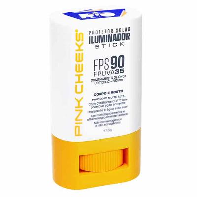 Protetor Solar Iluminador Pink Cheeks FPS 90 FPUVA 35 17,5g