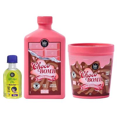 Kit Lola Cosmetics Argan Oil + Chocobomb –  Óleo + Shampoo + Máscara