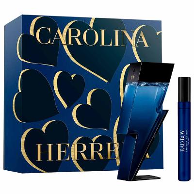 Kit Coffret Bad Boy Cobalt - Perfume Carolina Herrera Feminino  Électrique EDP + Travel Size