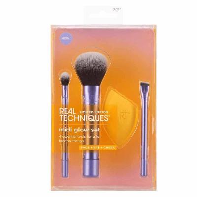Kit de Pincéis Real Techniques Midi Glow Set – Edição Limitada