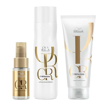 Kit Wella Professionals Oil Reflections - Óleo Capilar + Shampoo + Condicionador