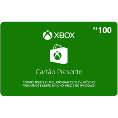 Cartão Presente Xbox Live Credits R$100