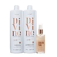 Kit Braé Divine Shampoo Condicionador Litro e Essential Oil Blend (3 produtos) - 1
