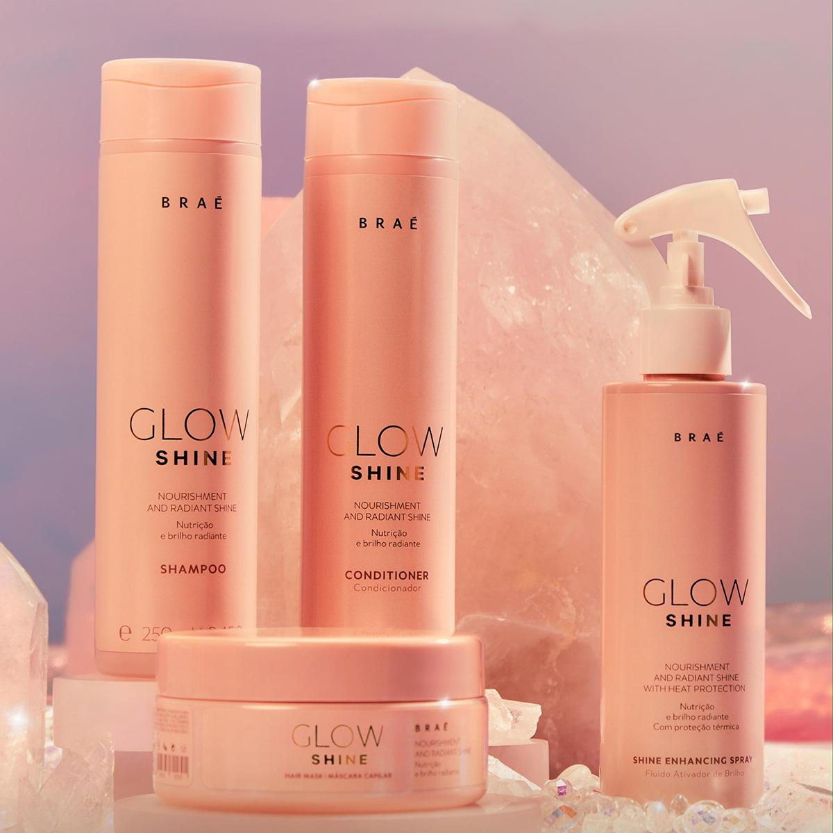 Kit Braé Glow Shine Shampoo Condicionador Máscara e Mini Essential  (4 produtos) - 2
