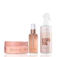 BRAÉ Revival - Máscara de Reconstrução 200g+Gorgeous Shine Oil 60ml+Essential 260ml - 1