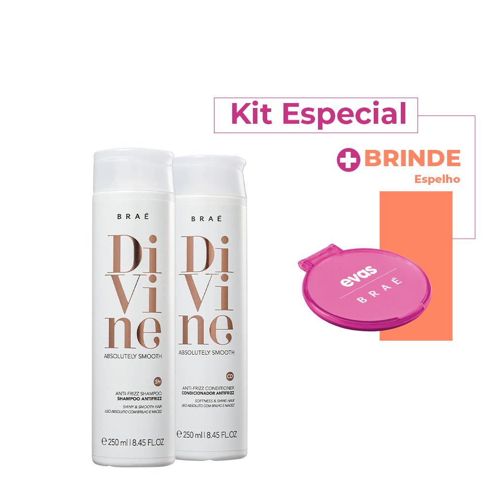 Kit Braé Divine Shampoo Condicionador e Espelho Colab (3 produtos) - 1