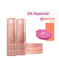 Kit Braé Revival Shampoo Condicionador Máscara e Espelho Colab (4 produtos) - 1