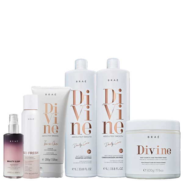 BRAÉ Divine Duo 1L Mascara 500g Leave-in 200g Beauty Sleep 100ml e So Fresh 150ml - 1