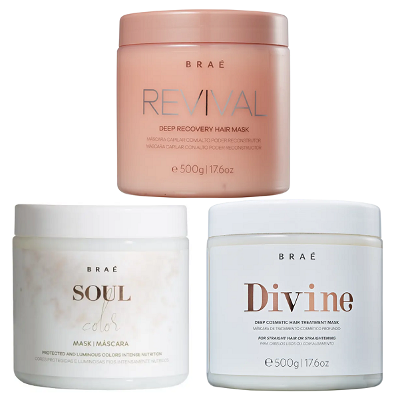 BRAE Cronograma Capilar Color Mascara 500g (3 produtos)