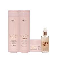 Kit Braé Glow Shine Shampoo Condicionador Máscara e Essential Oil Blend (4 Produtos) - 1