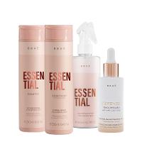 Kit Braé Essential Shampoo Condicionador Hair Repair Spray e Hair Loss Tônico  (4 produtos) - 1
