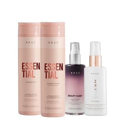 Kit Braé Essential Shampoo Condicionador Beauty Sleep e Soul Color Oil Blend (4 produtos)