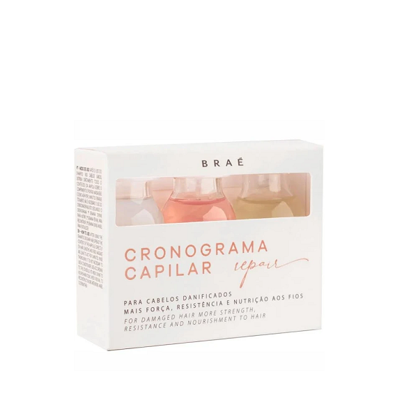 BRAE Divine Anti-Frizz - Shampoo+Condicionador 1L+Cronograma Capilrar Repair Kit 3 Ampolas - 2