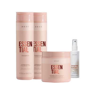 Kit Braé Essential e Óleo Gorgeous Volume  (4 produtos)