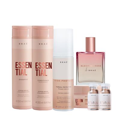 Kit Braé High Protect Essential Blooming Rose e Ampola (6 produtos)