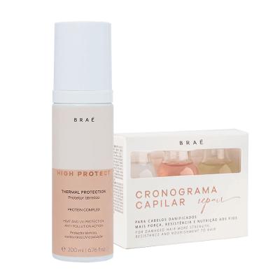 Kit Braé High Protect Thermal Protection e Cronograma Capilar Repair (2 produtos)