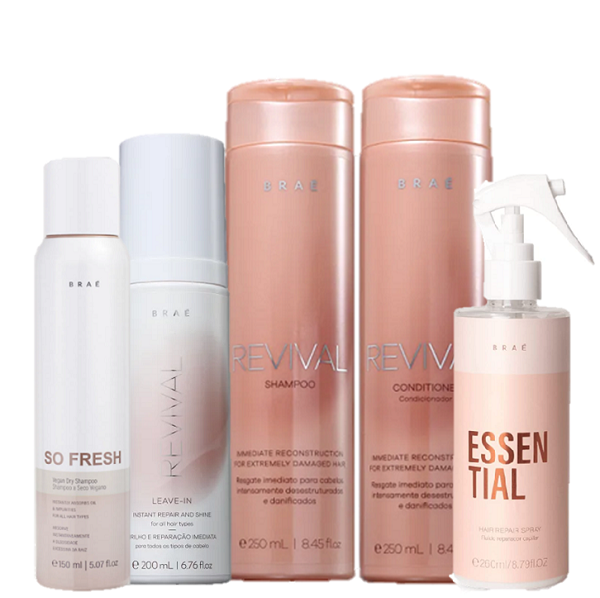 Brae Revival Duo 250ml Leave in 200ml Essential 260ml e So Fresh 150ml - 1