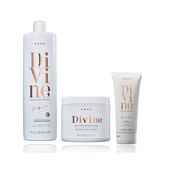 Brae Divine Anti-Frizz - Shampoo 1L+ Máscara 500g+ Leave-in 200g - 1