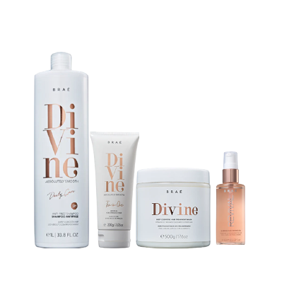 Brae Divine Shampoo 1L+Mascara 500g+Leave-in 200g+Revival Shine Oil 60ml