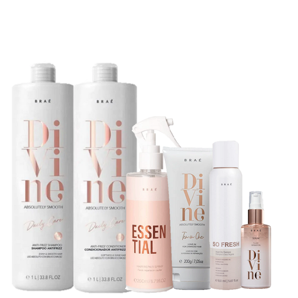 Brae Divine Duo 1L Leave-in 200g Plume 60ml Essential 260ml e So Fresh 150ml - 1