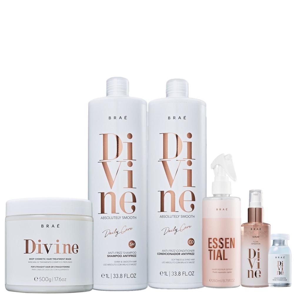 Kit Brae Divine Cabelos Rebeldes (6 Produtos) - 1
