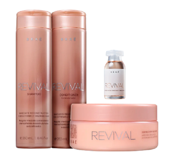 Brae Revival Shampoo+Cond 250ml+Masc 200ml+Power Dose 13ml - 1