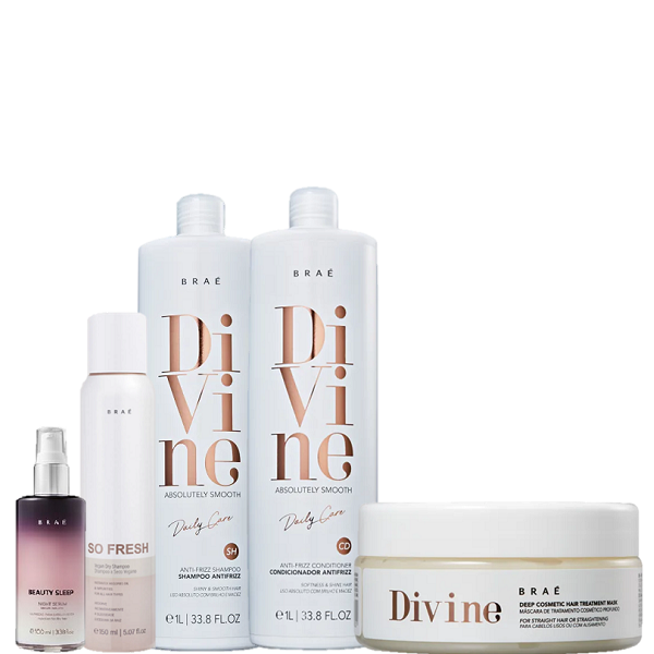 Brae Divine Anti Frizz Duo 1L Mascara 200g Beauty Sleep 100ml e So Fresh 150ml - 1