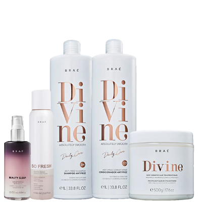 Brae Divine Kit Duo 1L Mascara 500g Beauty Sleep 100ml e So Fresh 150ml