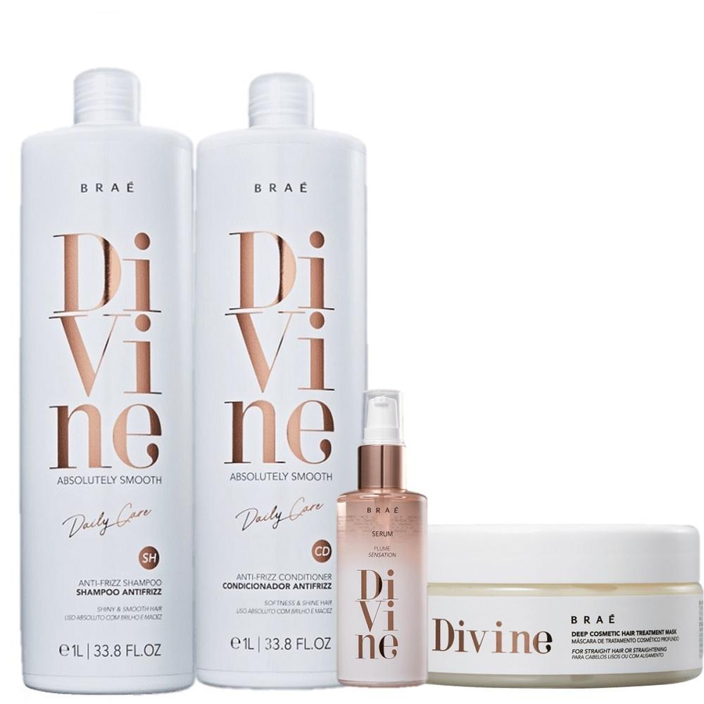 Kit BRAE Divine Hidratacao Capilar Completa (4 Produtos) - 1