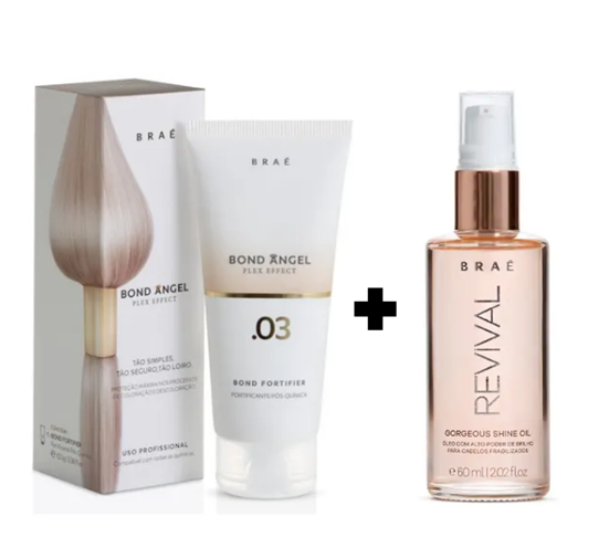 Kit Brae Bond Angel Plex Efect Passo 3 e Revival Gorgeous Shine Oil Capilar (2 produtos) - 1