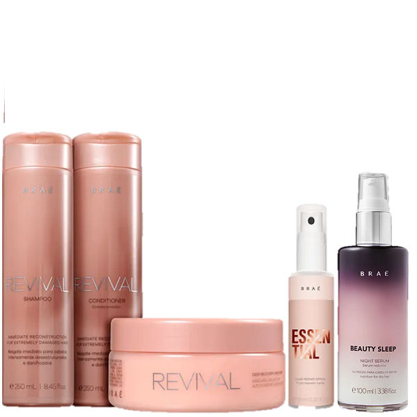 Bráe Kit Revival Duo 250ml Mácara 200g MINI Essential 60ml e Beauty Sleep 100ml - 1