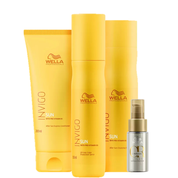 Wella Professionals Invigo Sun Kit Completo e Oil Reflections Light 30ml (4 Produtos) - 1