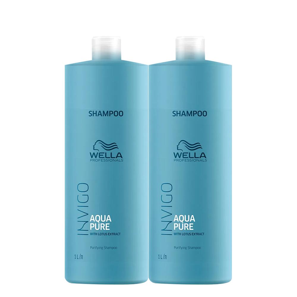 Kit Wella Professionals Invigo Balance Acqua Pure - Shampoo Antirresiduos 1L (2 Unidades) - 1