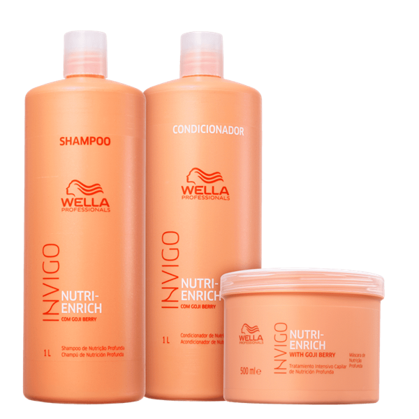 Kit Wella Professionals Invigo Nutri-Enrich Shampoo Condicionador e Máscara (3 produtos) - 1