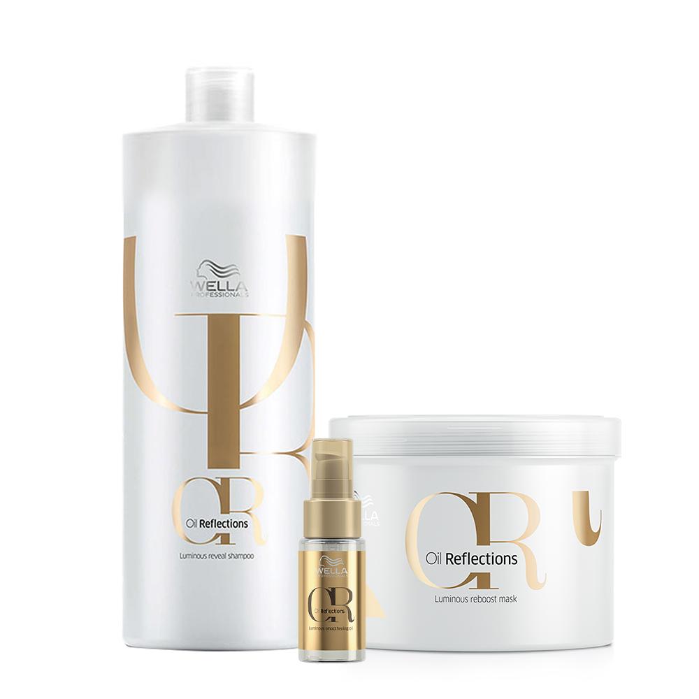 Kit Wella Professionals Oil Reflections Shampoo Máscara Grande e Oil Reflections (3 produtos) - 1
