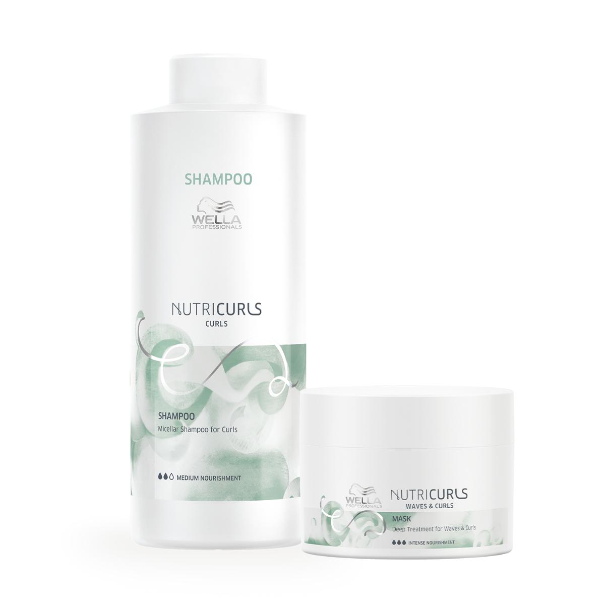 Wella Professionals Nutricurls Shampoo 1L+Máscara 150ml - 1