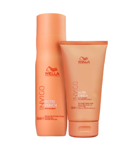 Wella Professionals Invigo Nutri-Enrich Shampoo 250ml+Mascara Warming Express 150ml - 1