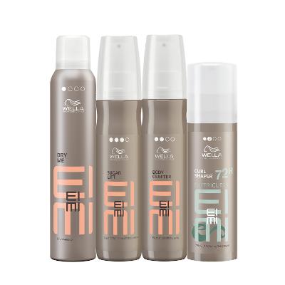 Kit Wella Professionals EIMI Spray Textura Volume Curl Dry (4 produtos)
