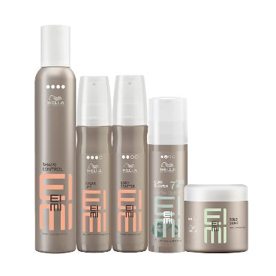 Kit Wella Professionals EIMI Textura Volume Curl Shaper Modeladora Mousse (5 produtos)