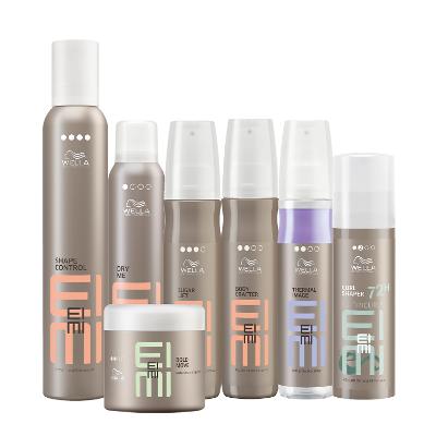 Kit Wella Professionals EIMI Spray Textura Volume Curl Pasta Control Thermal (7 produtos)