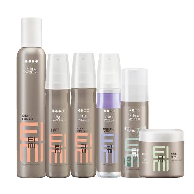 Kit Wella Professionals EIMI Textura Volume Curl Pasta Control Thermal (6 produtos)