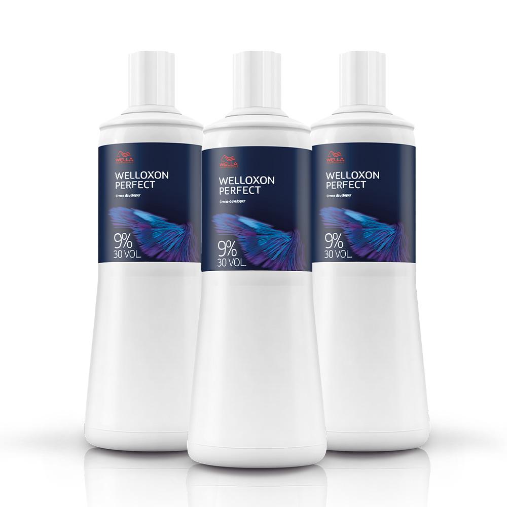 Kit Wella Professionals Welloxon Perfect 9% 30 Volumes - Oxidante 1L (3 unidades) - 1