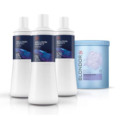 Kit Wella Blondor Pó Descolorante + Oxidantes 6% 20V 9% 30V 12% 40V (4 produtos)