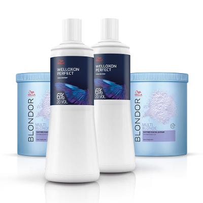 Wella Blondor Pó Descolorante 800g + Oxidante 6% 20V Duplas (4 Produtos)