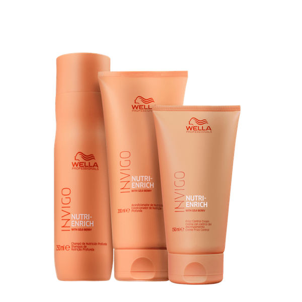 Wella Professionals Invigo Nutri-Enrich Shampoo 250ml+Condicionador 200ml+Leave-in Antifrizz 150ml - 1