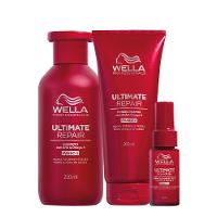 Kit Wella Ultimate Repair Shampoo Máscara e Leave-in 95ml (3 produtos) - 1