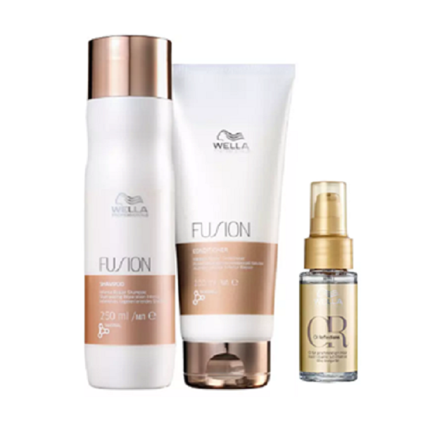 Wella Professionals Fusion Shampoo 250ml+Cond 200ml+Oil Reflections 30ml - 1