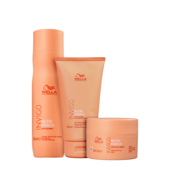 Wella Professionals Invigo Nutri-Enrich Shampoo 250ml+Mascara Express+Mascara Nutrição 150ml - 7