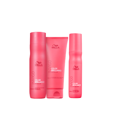 Wella Professionals Invigo Color Brilliance Shampoo 250ml+Condicionador 200ml+Leave-in 150ml