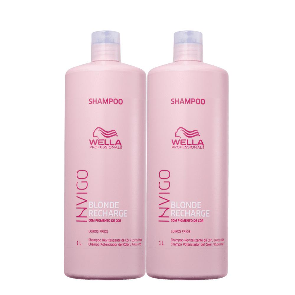 Kit Wella Professionals Invigo Blonde Recharge - Shampoo 1L (2 unidades) - 1